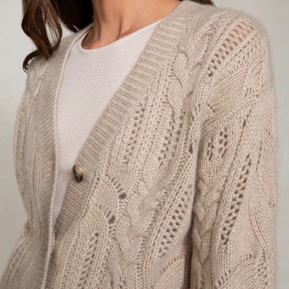 Naked Cashmere Natasha Cable Knit Cardigan, Size M - Picture 6 of 12